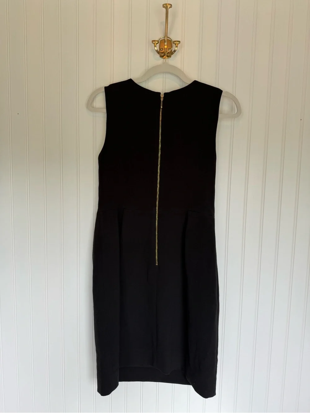 Kate Spade Black Tulip Sheath Dress Gold Zipper Size 4